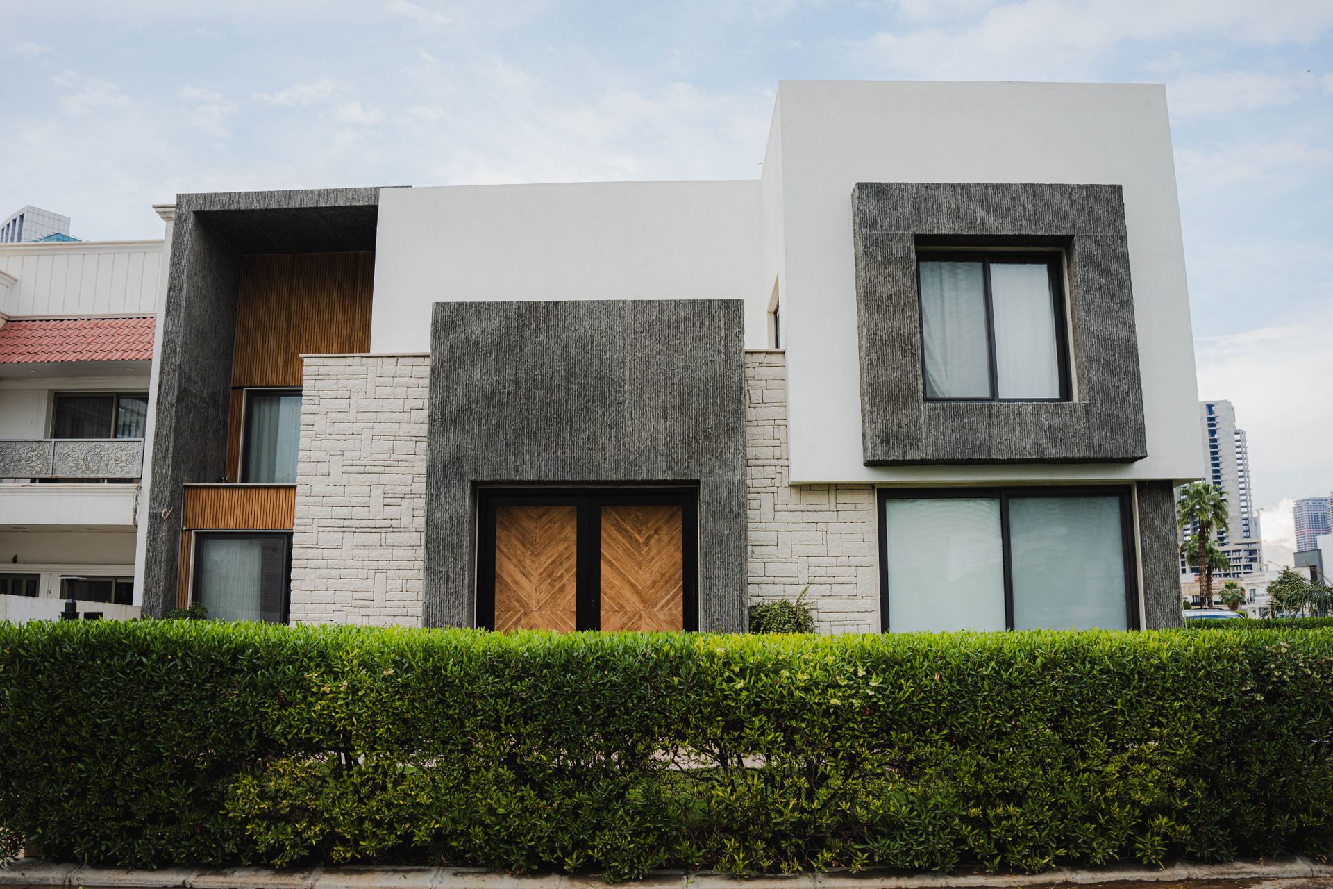 Modern premium villa exterior in Dehradun hills